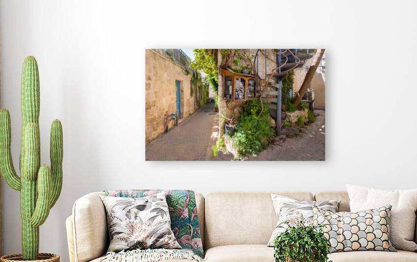Israel Jerusalem old narrow streets of Nahlaot historic neighborhood with many small synagogues by Elijah Lovkoff