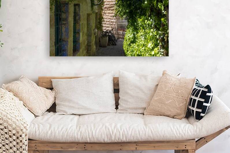 Israel Jerusalem old narrow streets of Nahlaot historic neighborhood with many small synagogues by Elijah Lovkoff