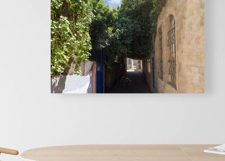 Israel Jerusalem old narrow streets of Nahlaot historic neighborhood with many small synagogues by Elijah Lovkoff