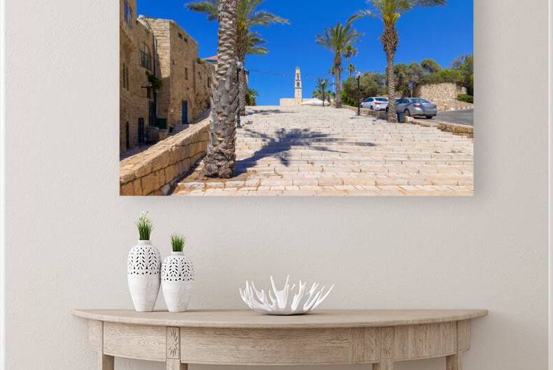 Israel Tel Aviv Namal Yafo historic Old Jaffa port with art galleries boutiques and old houses by Elijah Lovkoff