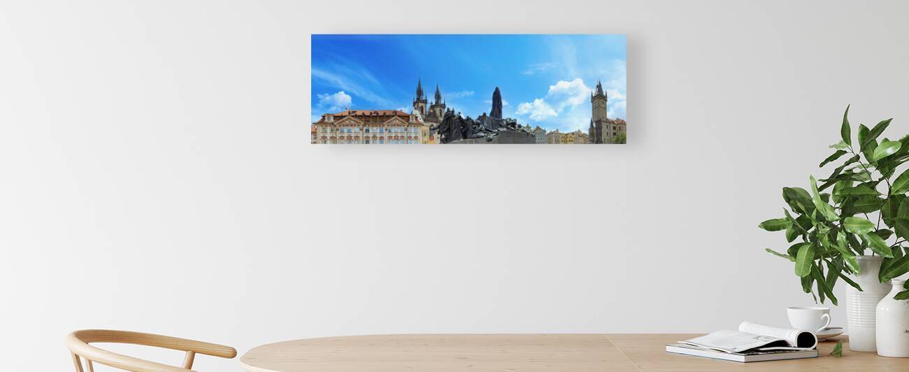 Panoramic view of Prague Old Town Square and in historic city centre of Old Prague by Elijah Lovkoff