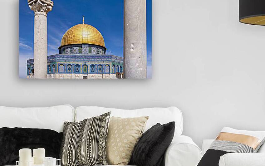 Jerusalem Islamic shrine Dome of Rock located in the Old City on Temple Mount near Western Wall by Elijah Lovkoff
