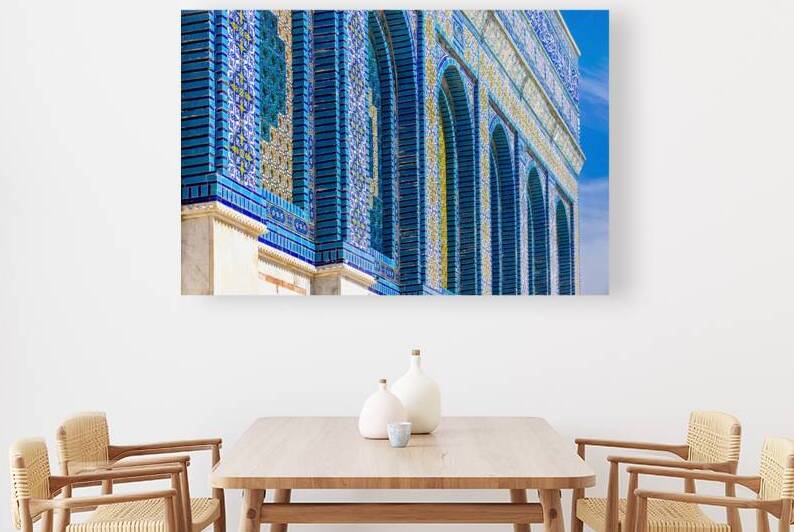 Jerusalem Islamic shrine Dome of Rock located in the Old City on Temple Mount near Western Wall by Elijah Lovkoff