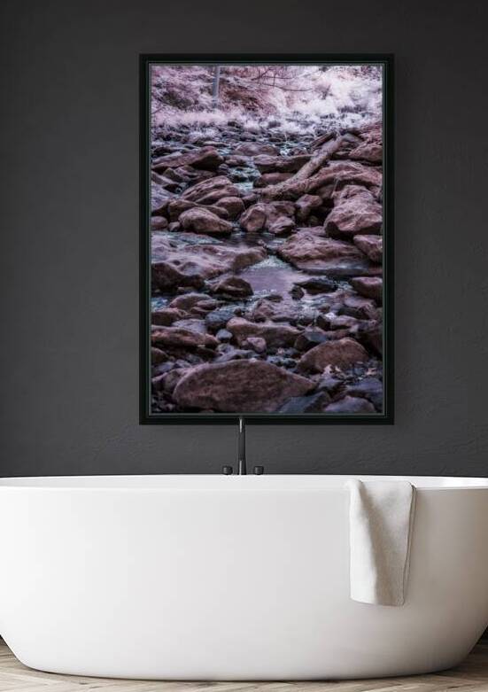 Mystical Creek Beneath the Purple Veil by Dream World Images