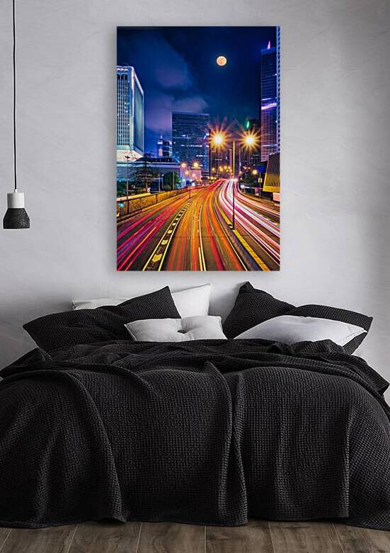 Street traffic in Hong Kong at night by Dmitry Rukhlenko