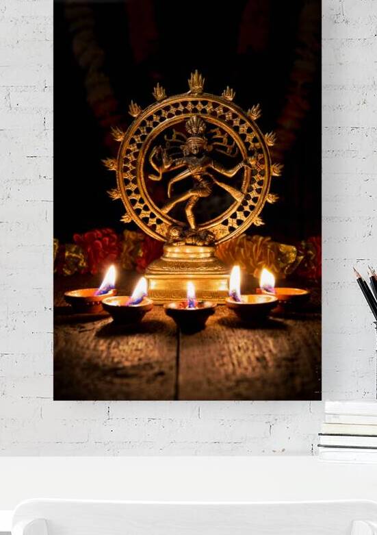 Shiva Nataraja with Diwali lights by Dmitry Rukhlenko
