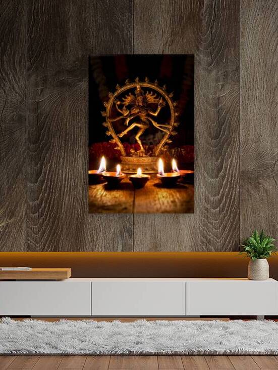 Shiva Nataraja with Diwali lights by Dmitry Rukhlenko