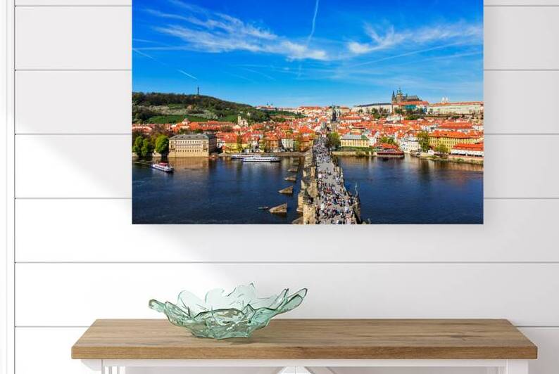 View of Mala Strana and Prague castle over Vltava river by Dmitry Rukhlenko