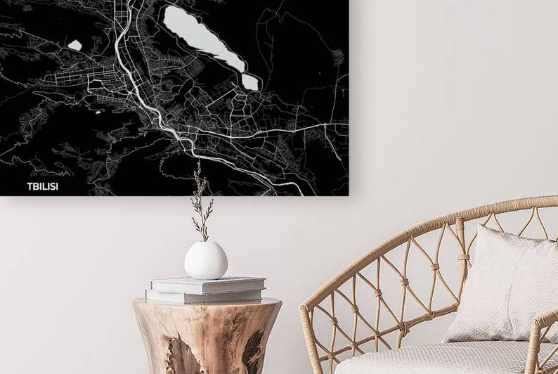 Tbilisi Georgia City Map Print by Conceptual Photography