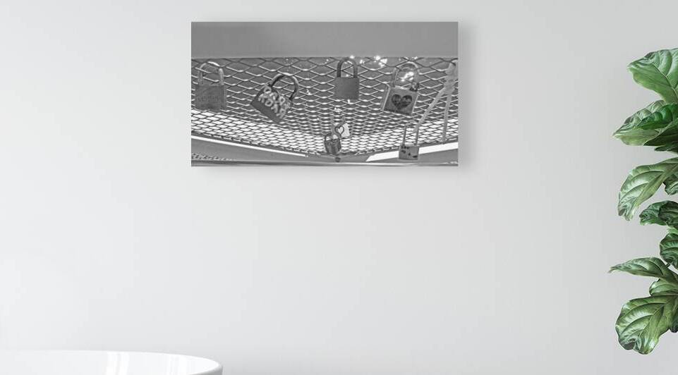 Locked Love in Helsinki Finland B&W by Timeless Scenery Photography