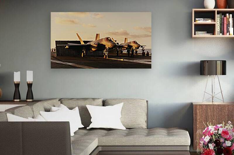 F-35C Lightning IIs Ready for Launch by Conceptual Photography