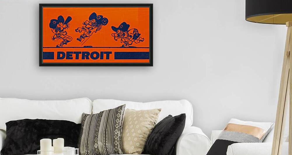 1986 Detroit Tiger Cartoon Art by Row One Brand