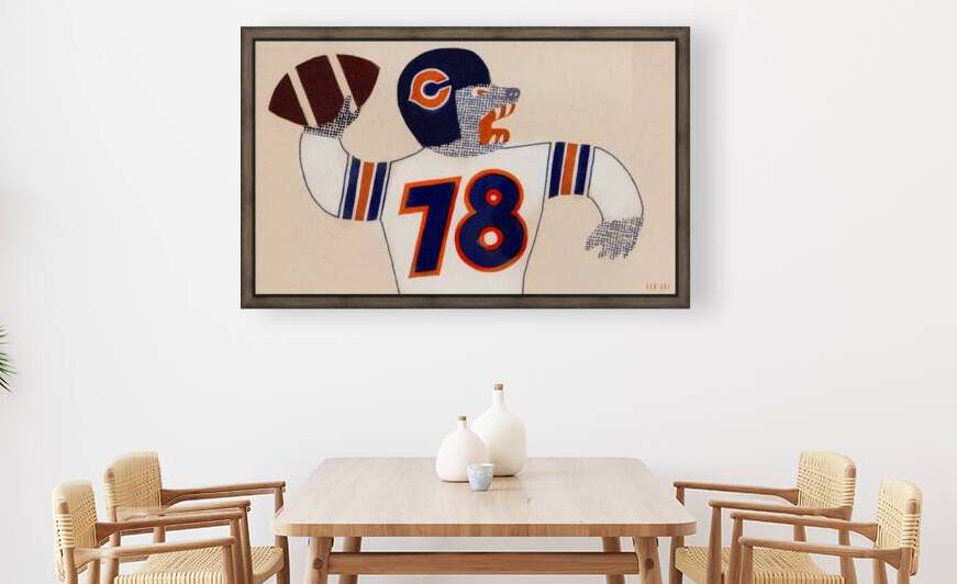 Vintage Chicago Bears Quarterback Art by Row One Brand