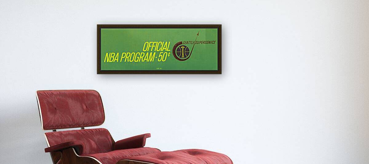 1968 Seattle Supersonics Program Art by Row One Brand