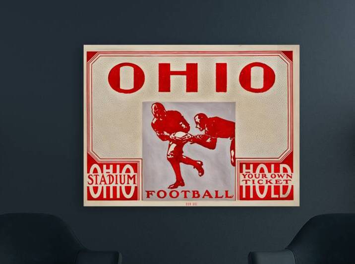 1932 Ohio State Football Ticket Remix Art by Row One Brand