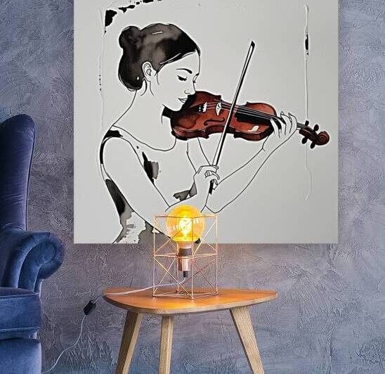 Minimalist watercolor painting of a woman by Kawtar el harda