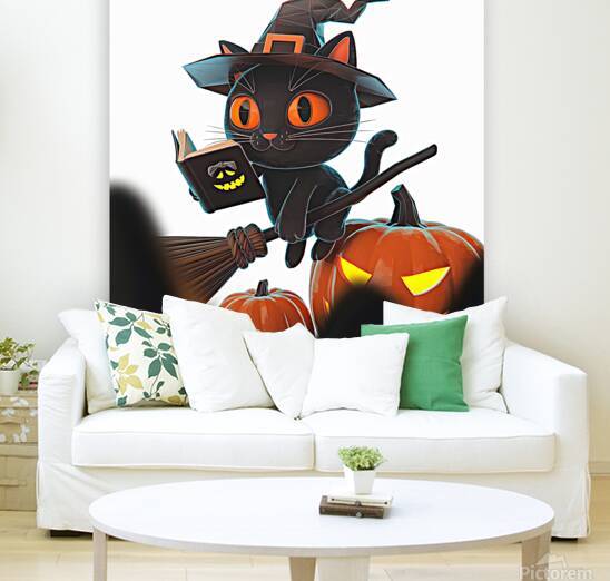 Cute Black Cat Halloween by Kawtar el harda