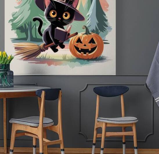 Halloween Black cat by Kawtar el harda