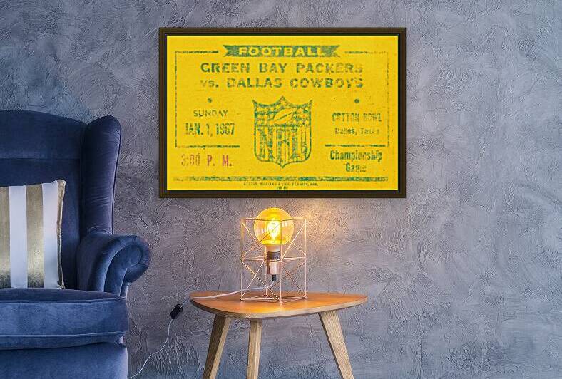 1967 Green Bay Packers Ticket Art by Row One Brand