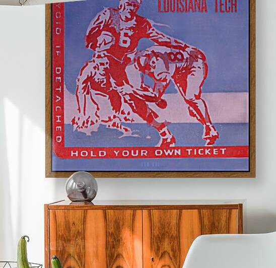 1959 Louisiana Tech Football Ticket Art Remix by Row One Brand