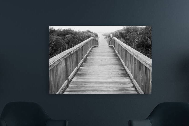 A Walk to the Beach   Black and White by Jason Fink