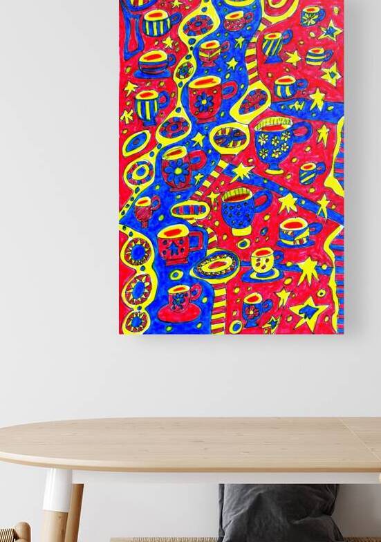 Abstract Doodle Art Colourful Mugs  by Catriona Roberts Nature Photography and Designs