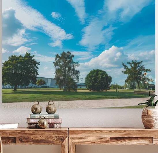 A photo of a bright blue sky by Kawtar el harda