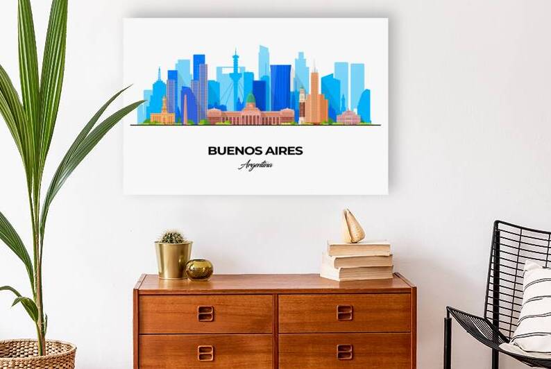 Buenos Aires Argentina City Skyline Print by Conceptual Photography