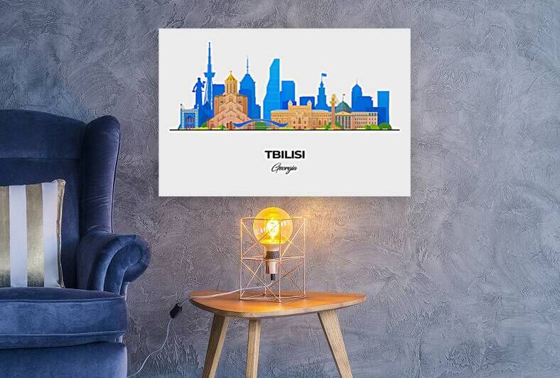 Tbilisi Georgia City Skyline Print by Conceptual Photography