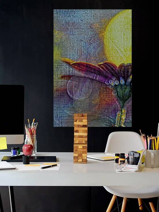 Distressed Daisy In Blue. by Heather Marie Clark