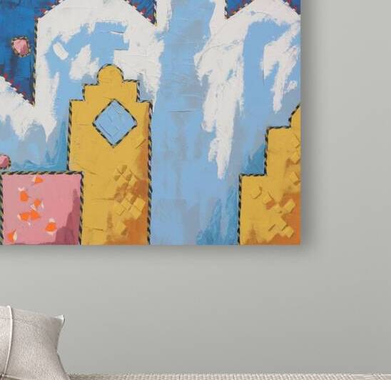 A painting of a Moroccan abstract by Kawtar el harda