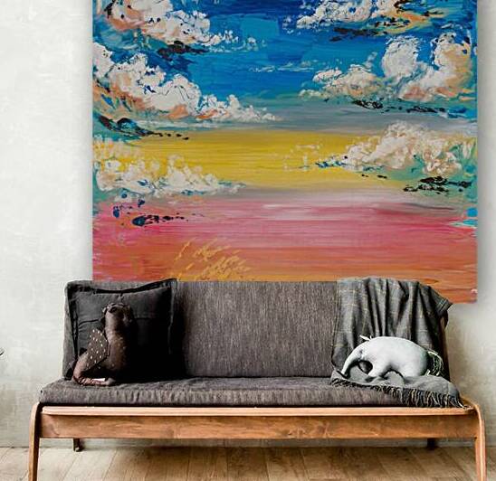 A beautiful abstract painting by Kawtar el harda