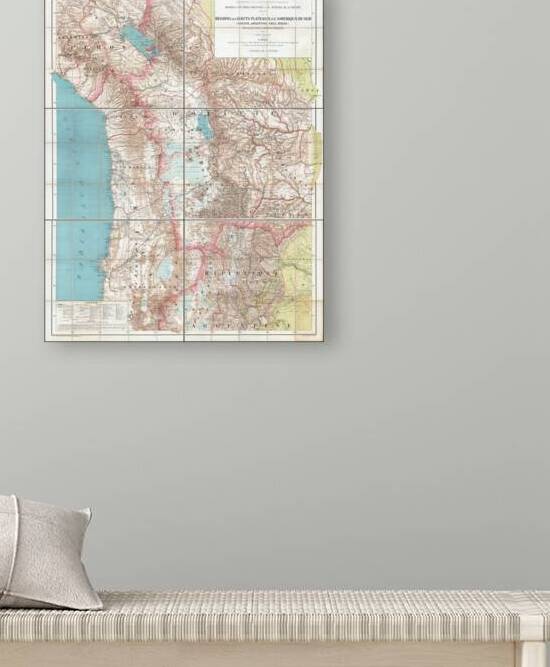 1905 Map of the Andes Mountains – Topographic Chart of South America’s Backbone Across Bolivia Argentina Chile and Peru Highlighting Geography Elevation and Natural Resources by History In Your Home