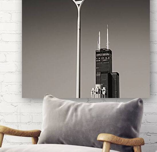Willis Tower and Lamp by Dave Bowman