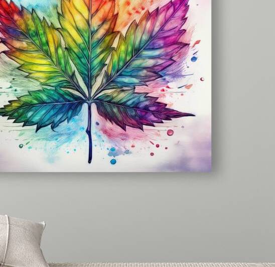 Cannabis Watercolor Wall Art by Art by Josh
