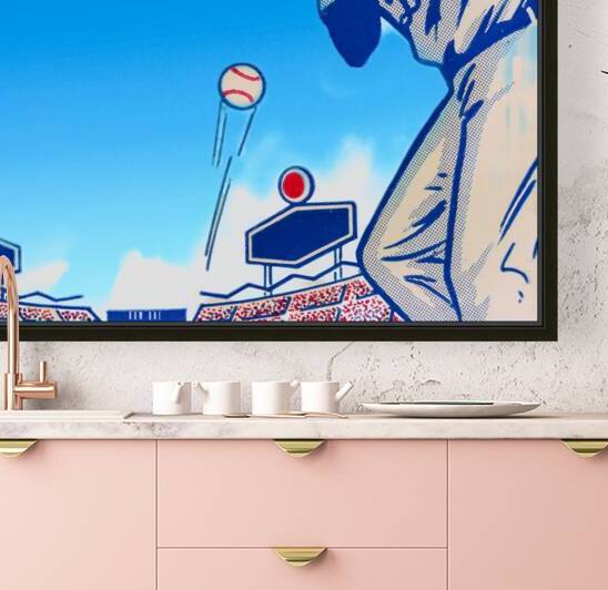 LA Dodgers Baseball Art Remix by Row One Brand