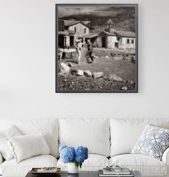 Dust Driven Duel in Old Western Streets by Dream World Images