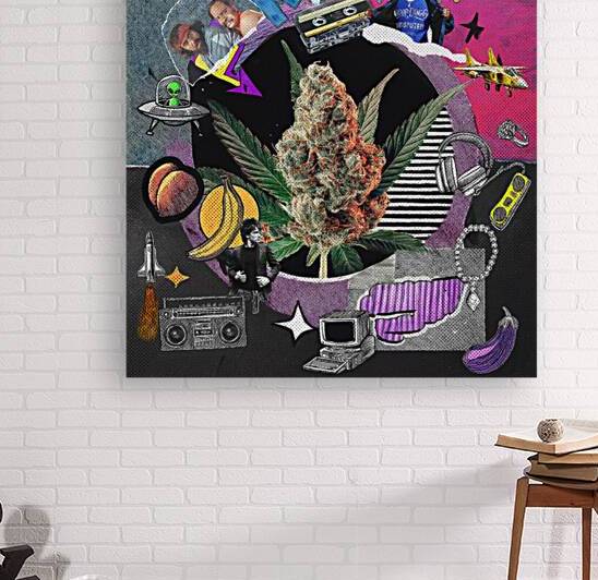 Cannabis Retro Pop Art  by Art by Josh