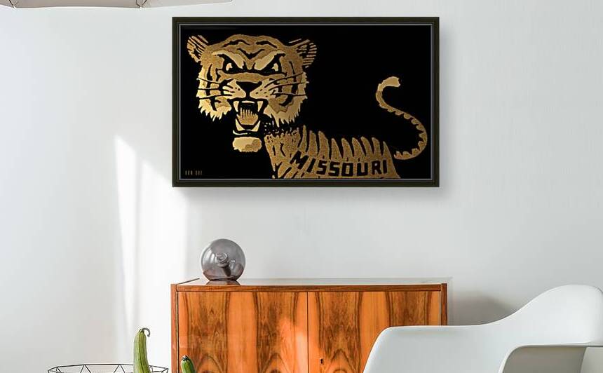 vintage missouri tiger decal art by Row One Brand