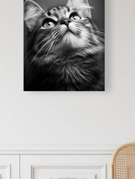 Majestic Cat in Monochrome by Anne Laure GOUPIL