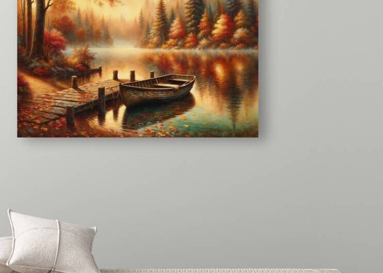 Serenity on the Fall Lake by Anne Laure GOUPIL