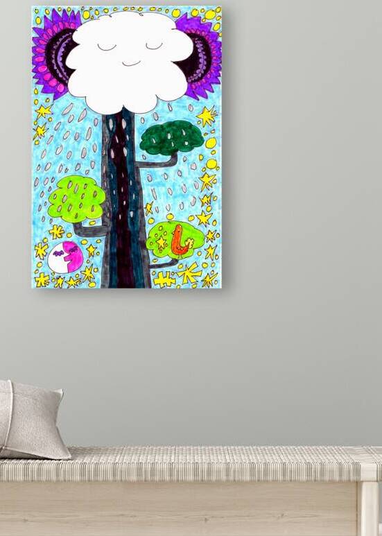Abstract Doodle Art Cloud Burst  by Catriona Roberts Nature Photography and Designs