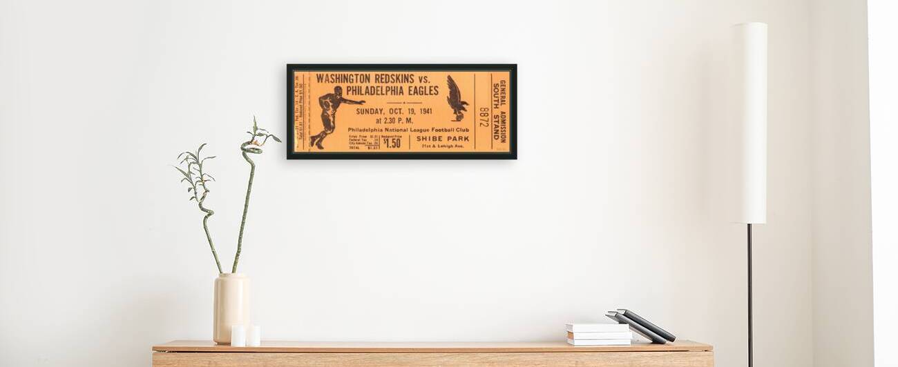 1941 Redskins vs. Eagles Ticket Art by Row One Brand