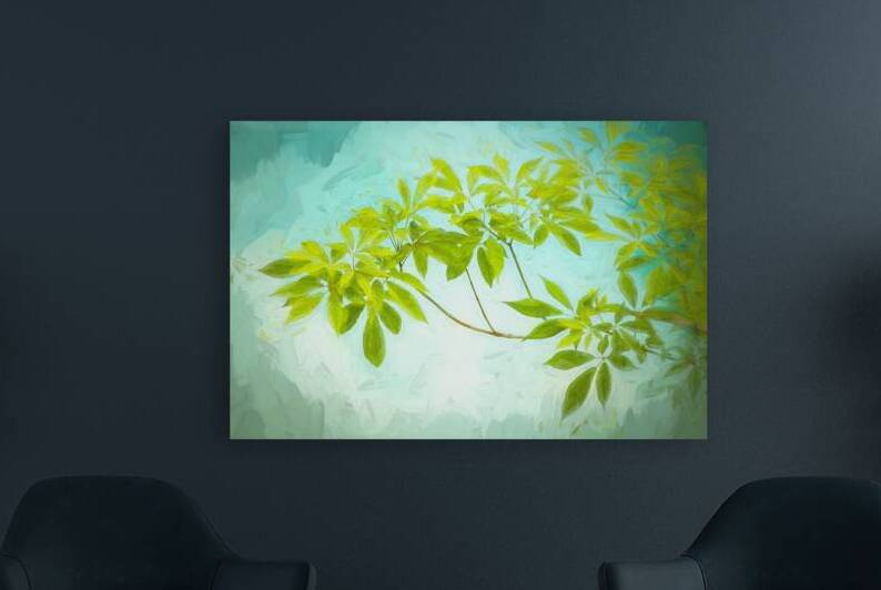 Tabebuia Green Leaves over Water X100 by Rich Franco