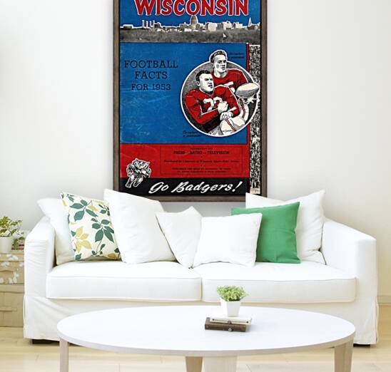 1953 Wisconsin Badgers Football Art by Row One Brand