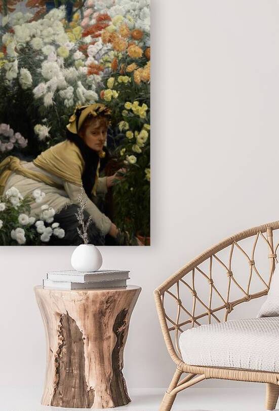 Chrysanthemums [circa 1874–76] by James Tissot [1836–1902] by MyCozyFineArt