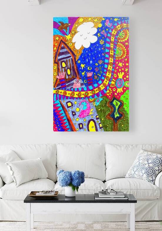 Abstract Doodle Art Golden Tower Moment by Catriona Roberts Nature Photography and Designs