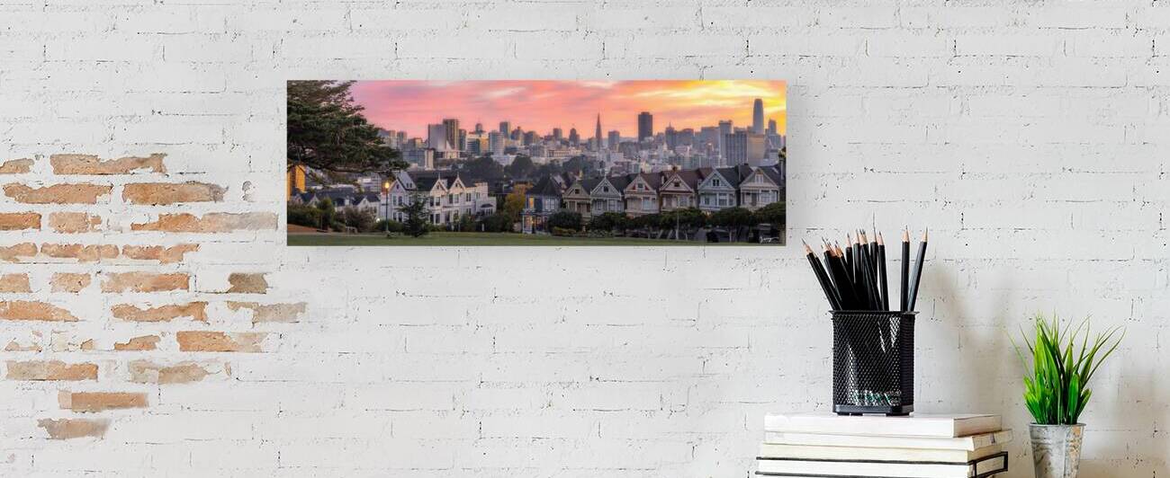Painted Ladies of SF - Panorama wall decor  by Jongas Photo