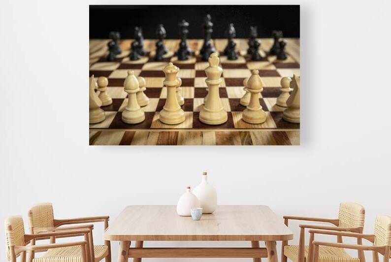 Wooden chess pieces wood by Gualtiero Boffi