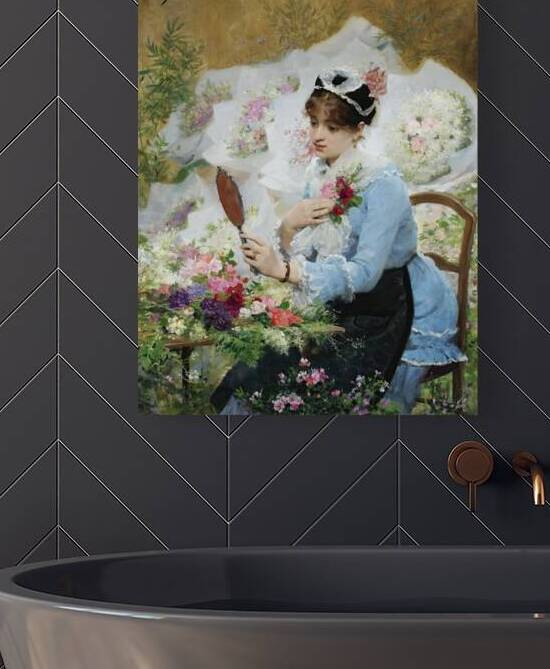 The Flower Seller by Victor Gabriel Gilbert [1847–1933] by MyCozyFineArt